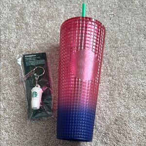 Starbucks Gradient VENTI Tumbler with Keychain NWT